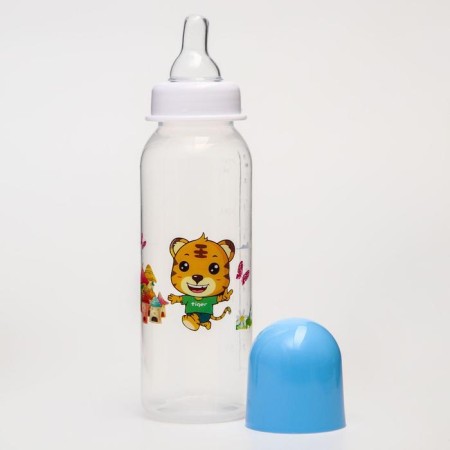 A bottle for feeding "Funny Animals", a classic throat, 250 ml., 3 months, MIX colors-8