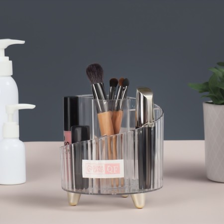 Organizer for storing cosmetics "Cristal", 4 sections, d = 12 × 12.5 cm, the color is transparent-2