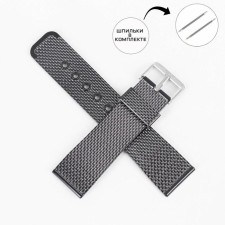 Solomon watch strap, 22 mm, rubber, L-19.5 cm, gray