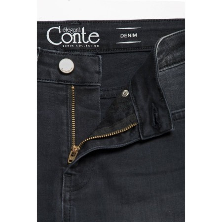 Women's jeans modeling CONTE ELEGANT, size XS, black color-5