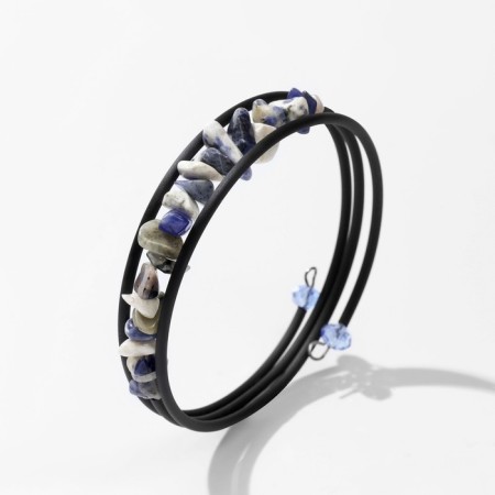 Bracelet-spring "lapisit" Glatovka on a rubber cable, 6 cm