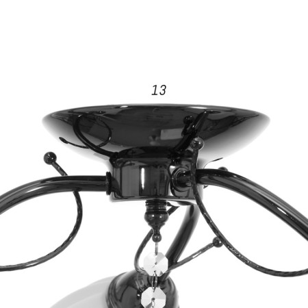 Chandelier 53512/3an wt, 3x40W E27, black chrome color-5