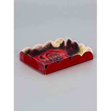 Cookie box, confectionery packaging, "Present", 14 x 10.5 x 2.5 cm