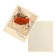 Mini-postcard "Happiness!" Red bouquet, 9 x 10.5 cm