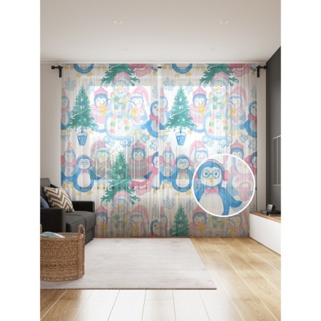 Photo "Family of Snowmen", size 145x265 cm, 2 pcs