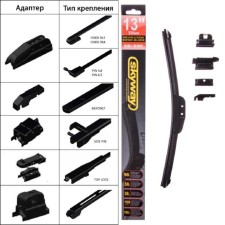 Wiper-wiper brush SkyWay, 5 adapters, 33cm/13 