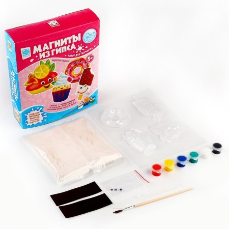 Gypsum magnets 4 in 1 "joyful sweets"