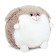 Soft toy "hare", round, gray color, 34 cm