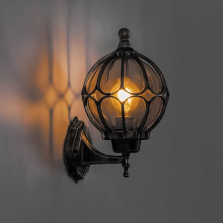 Sadovo-park lamp Feron PL3701, IP44, E27, 60 W, 180x200x320 mm, color black gold