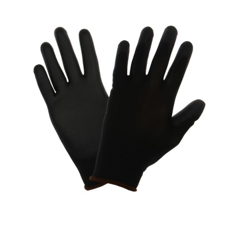 Garden, nylon gloves, with latex impregnation, size 10, black, Greengo-1