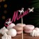 Topper with "Mom" decor, burgundy 13x4 cm