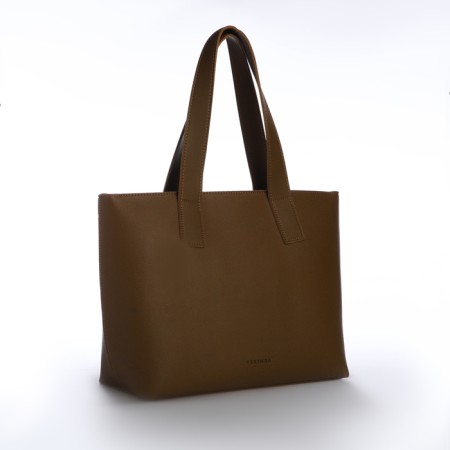 Female bag Textura, chover, large size, brown color-2