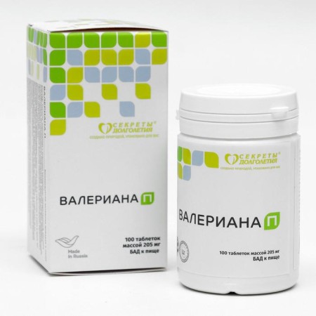 Valerian p parafarm, 100 tablets of 205 mg