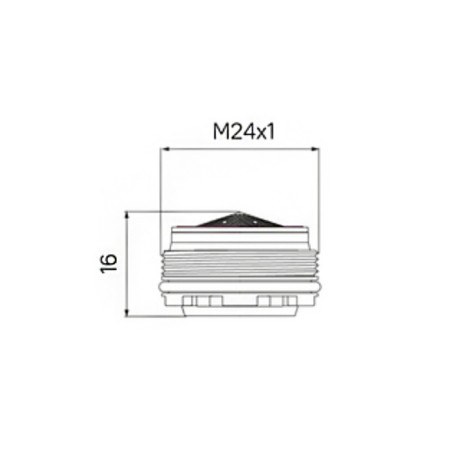 IDDIS 996S24A3SM, external thread, d = 24 mm, silicone, stainless steel, chrome-8