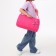 Sports bag with lightning, external pocket, pink color