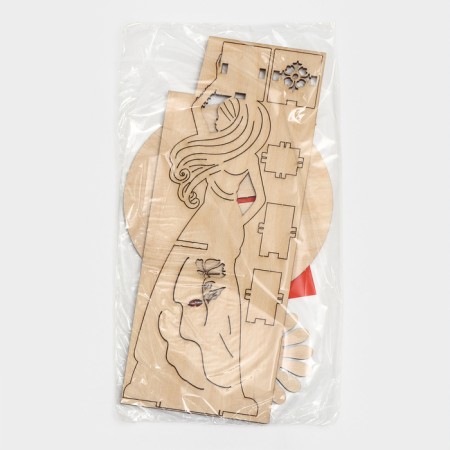 Wooden napkin "Indian beauty", with a stand under toothpicks, 25 × 13 × 13 cm-8