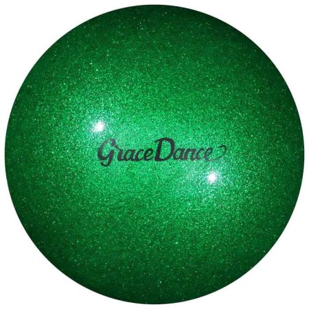 The ball for rhythmic gymnastics Grace Dance, D = 16.5 cm, emerald color with brilliance-2