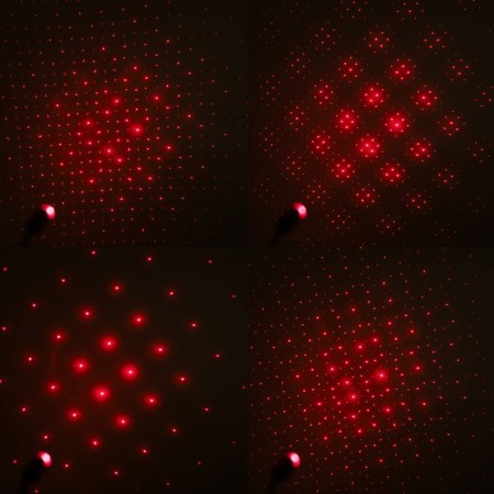 Starry sky projector to the car interior from USB, starry sky, red-4