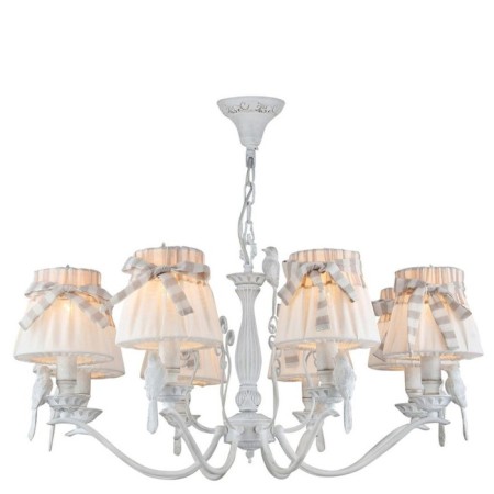 Maytoni ARM013-08-W, 8HE14, 40W, 75x75x88 cm, white antik color-1