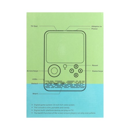 GARRACTION GOLD G5, with a gamepad, AV cable, 8 bits, 800 games, gray-11