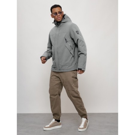 Sports male jacket, size 50, gray color-1