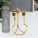 Summary Metal for 3 candles "balance" gold 15x10x10 cm