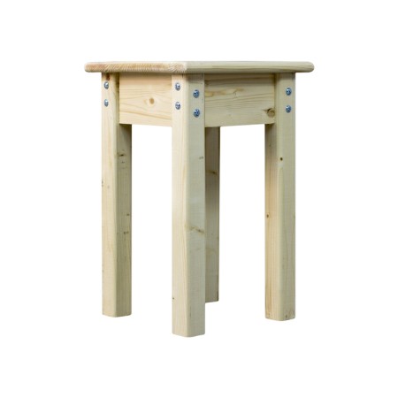 Wooden stool, 300 × 300 × 450 mm, a massif pine, without coating-1