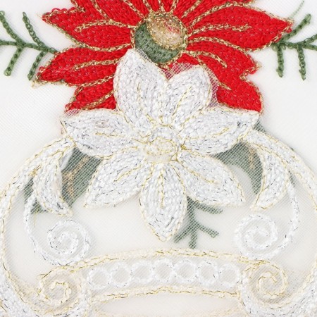 Poansettia tablecloth with embroidery, 85 x 85 ± 5 cm, p/e-5