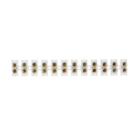 The terminal block of screw, 12 sections, 2.5-4 mm², 5 A, polyethylene, white, set of 10 pcs.-1