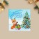 Mini Postcard “Happy New Year!”, Fox 7 x 7 cm, New Year