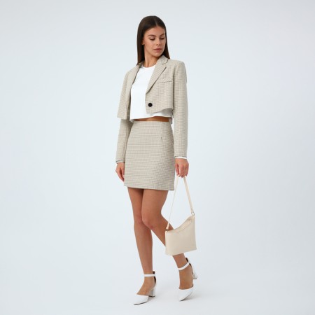 Cross-Bodi Bag on a zipper, beige color-7