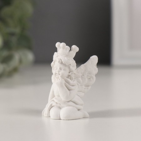 Souvenir Polystone "Angel in the Crown" White Mix 3x3x5 cm-4