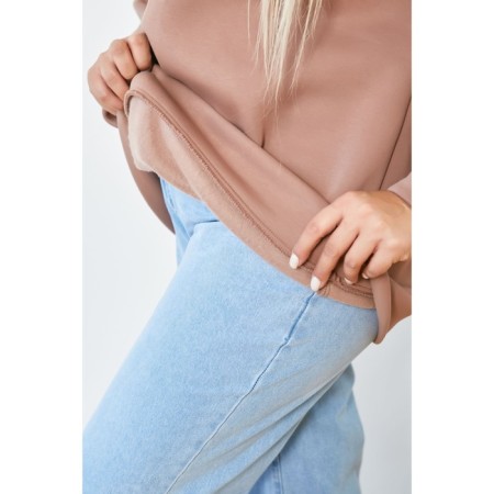 Female hoodies, size 62, brown color-5