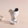 Interior subject "Mr. Green" A lover of silence 9.8*6.7*8 White ceramics