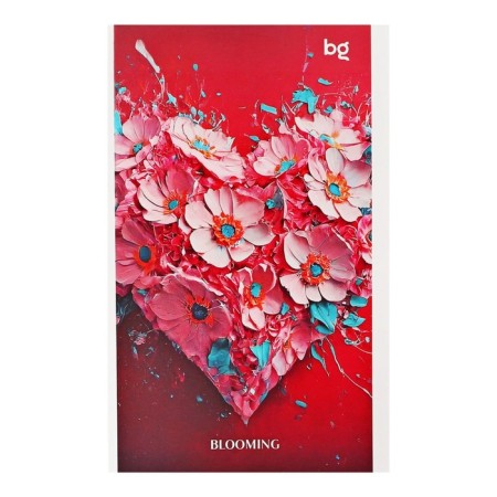 Notepad A6, 24 sheets in a cage on a paper clip "Bright flowers", cover Cover Cardboard, block 60 g/m2, mix-3