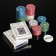 Poker, set for the game (maps 2 decks, chips 100 pcs.), With a face value, 20 x 20 cm