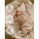 Knitted Knot Killed with Pure Love Tot hat, height 74 cm, beige color