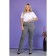 Female trousers, size 60, gray color