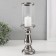 Ceramics candlestick, glass for 1 candle "Master" d = 8 cm silver 9.5x9.5x32 cm