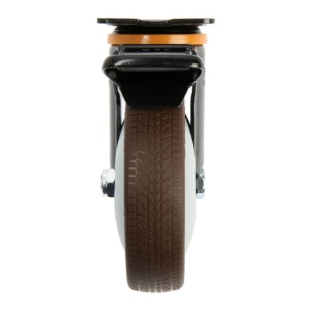 Furniture wheel Cappio d = 125, on the site, with a stop, rotary, TPR coating-2