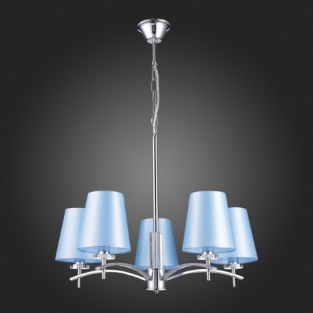 Suspended EVOLUCE lamp. Sle105613-05. Permone. 5x40 watts, E14, 64x64x53 cm, chromium color-4