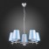 Suspended EVOLUCE lamp. Sle105613-05. Permone. 5x40 watts, E14, 64x64x53 cm, chromium color
