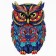 Puzzles wooden figured "owl", 160 elements
