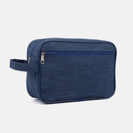 Lightning cosmetic bag, external pocket, blue color