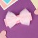 Hair bandage "chosen" transparent bow glist, 16x3 cm, pink