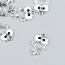 Decor for creativity metal, enamel, rhinestones 