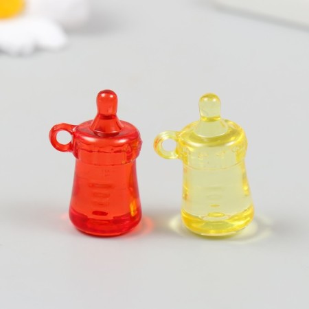 Decor for creativity plastic "Bottle" transparent color set of 20 g 1.7x1.7x3.4 cm