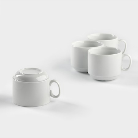 A set of porcelain tea cups "Express", 220 ml, 4 pcs-2