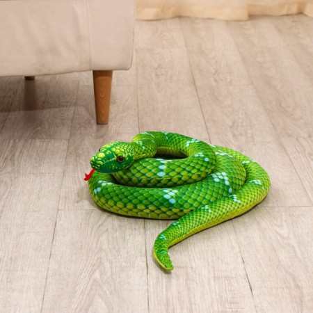 Soft toy "Snake", 40 cm/200 cm, green color-3