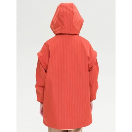 Windbreaker for girls, height 122 cm, terracotta color-2